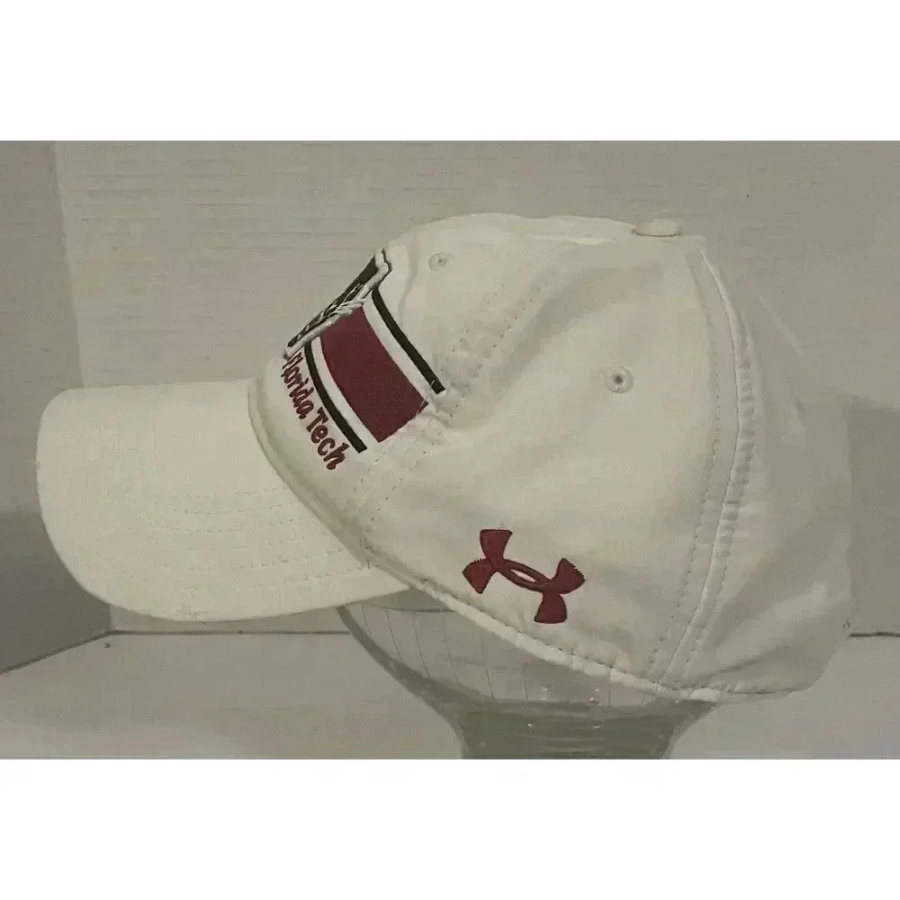 Under Armour Florida Tech Panthers Strapback Embroidered Hat Cap White Red Black